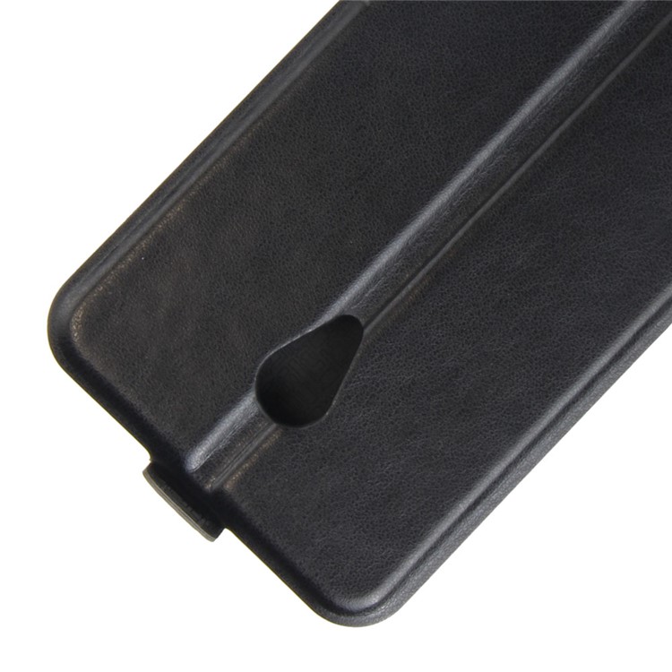 Crazy Horse Vertical Leather Flip Case with Card/Photo Slot for Meizu M5s - Black-3