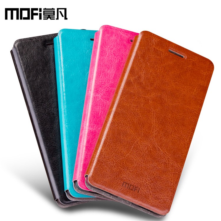 MOFI Rui Series Foilo Stand Leather Mobile Phone Case for Meizu M5 - Blue-3