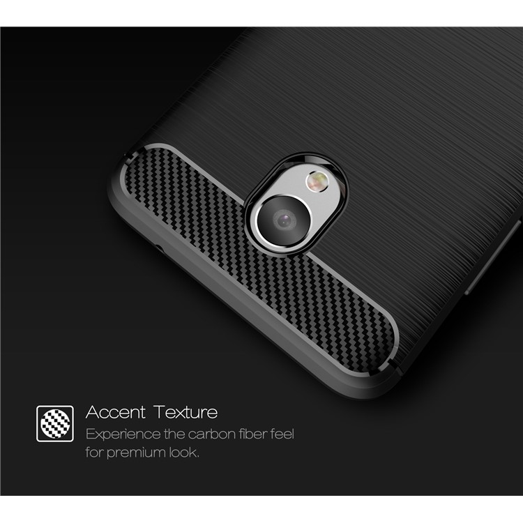 Carbon Fibre Brushed TPU Case for Meizu m5 Note - Black-3