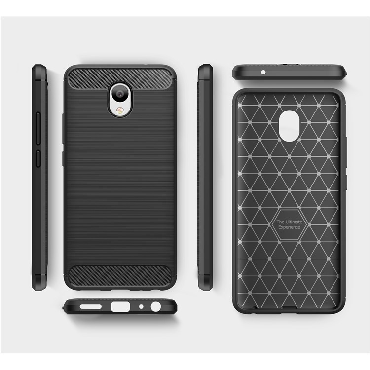 Carbon Fibre Brushed TPU Case for Meizu m5 Note - Black-8