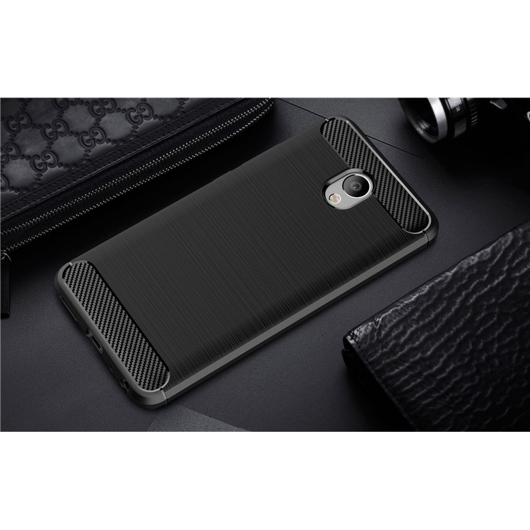 Carbon Fibre Brushed TPU Case for Meizu m5 Note - Black-9