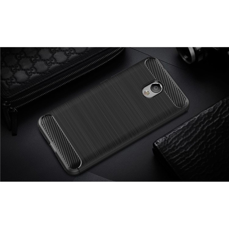 Carbon Fibre Brushed TPU Case for Meizu M5s - Black-10