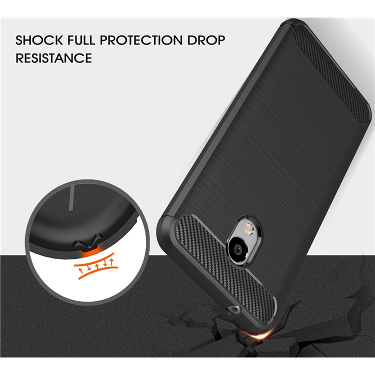 Carbon Fibre Brushed TPU Case for Meizu M5s - Black-6