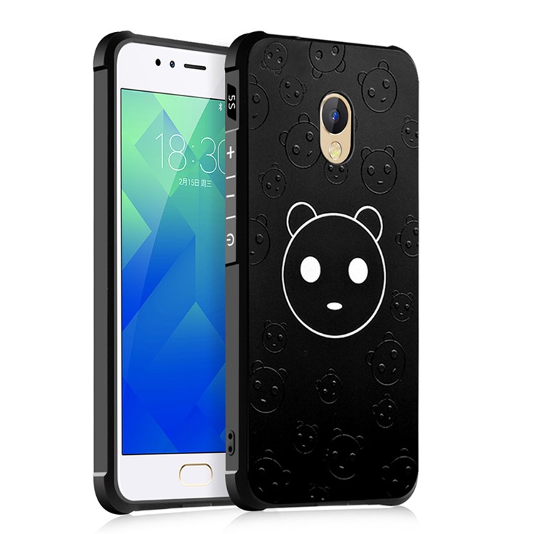Pattern Printing All-wrapped Drop-proof TPU Case Accessory for Meizu M5s - Bear Heads-1