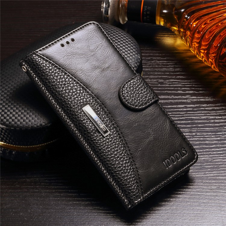Splicing Wallet Leather Stand Case for Meizu M5 - Black-1