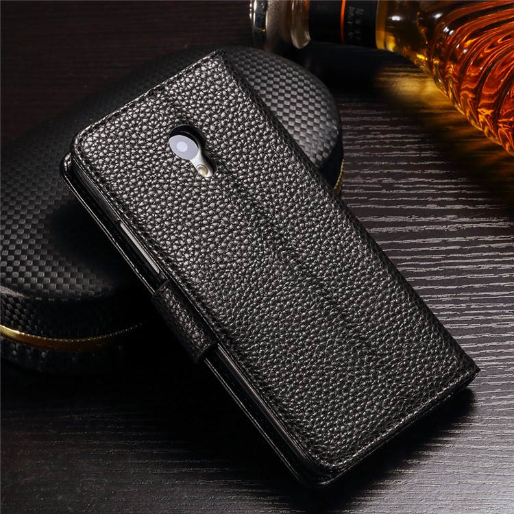 Splicing Wallet Leather Stand Case for Meizu M5 - Black-2