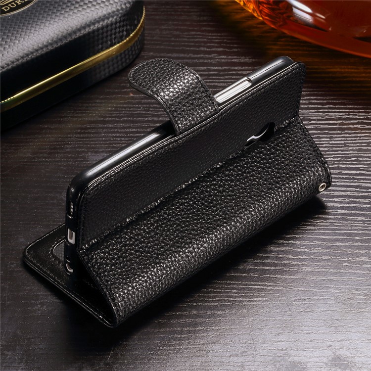 Splicing Wallet Leather Stand Case for Meizu M5 - Black-3