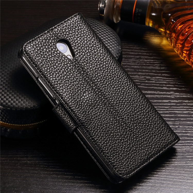 Splicing Wallet Leather Stand Case for Meizu M5 Note - Black-2