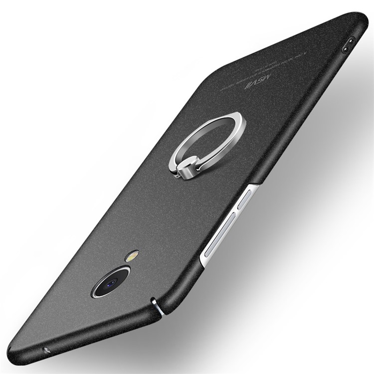 MSVII for Meizu m5 Note Ultra-thin Matte Kickstand Plastic Phone Case - Black-2