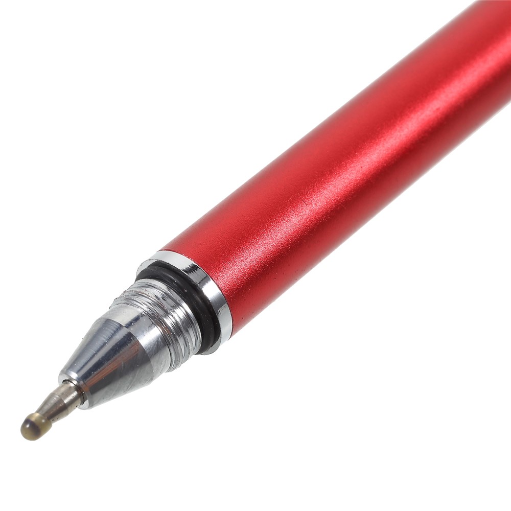 3-in-1 Universal Stylus Pen + Drawing Pen + Ball Point Pen for iPhone iPad Samsung etc - Red-6