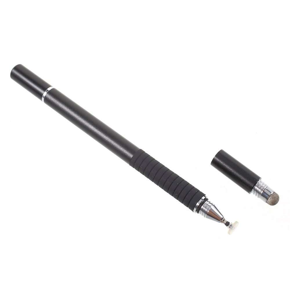 3-in-1 Mini Touch Screen Pen + Drawing Pen + Ball Point Pen for iPhone iPad Samsung etc - Black-4