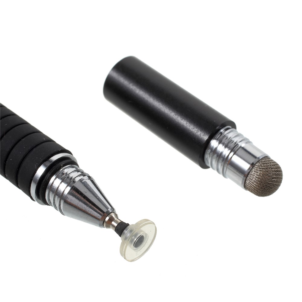 3-in-1 Mini Touch Screen Pen + Drawing Pen + Ball Point Pen for iPhone iPad Samsung etc - Black-5
