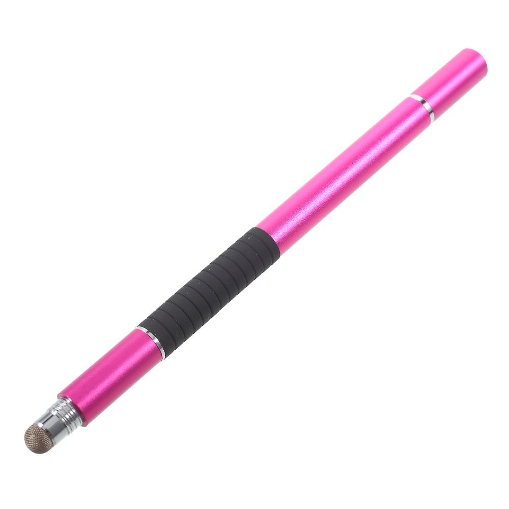 3-in-1 Lightweight Stylus Pen + Drawing Pen + Ball Point Pen for iPhone iPad Samsung etc - Rose-1