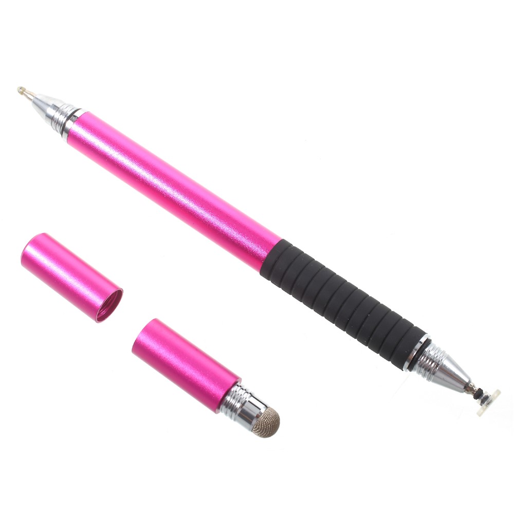 3-in-1 Lightweight Stylus Pen + Drawing Pen + Ball Point Pen for iPhone iPad Samsung etc - Rose-5