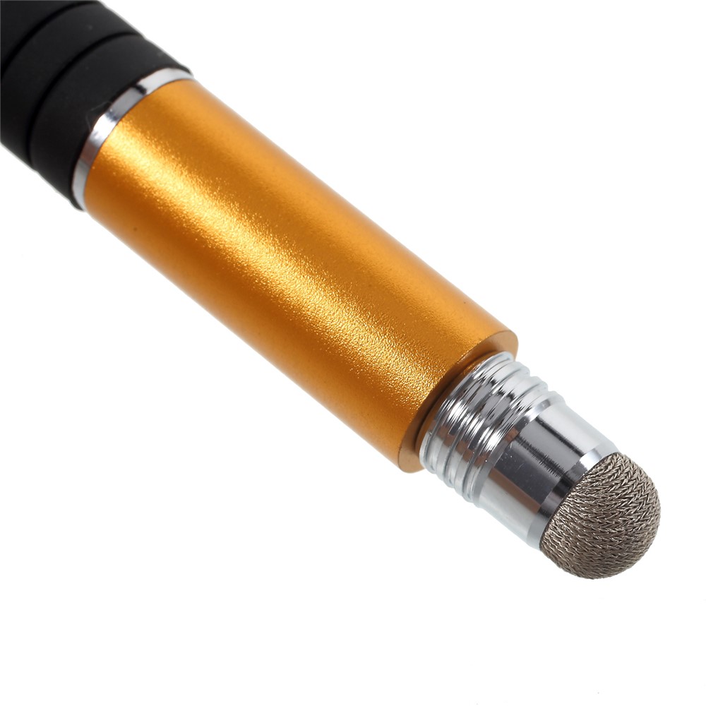 3-in-1 Touch Screen Stylus Pen + Drawing Pen + Ball Point Pen for iPhone iPad Samsung etc - Gold-4