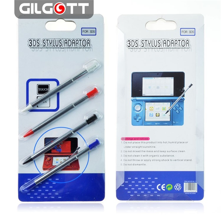 4Pcs/Set Retractable Replacement Metal Stylus Touch Pen for Nintendo 3DS-6