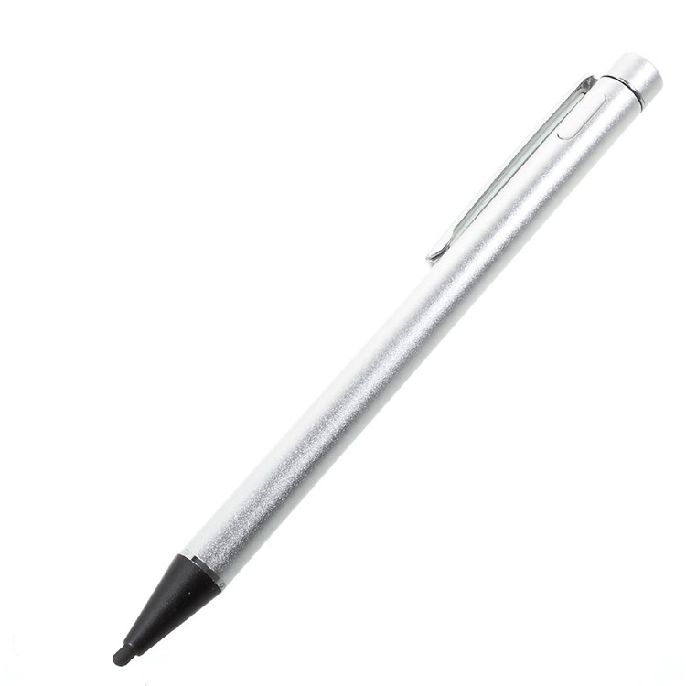 2.3mm Fine Point Active Capacitive Stylus Pen USB Charging for iPhone iPad Samsung - Silver Color-3