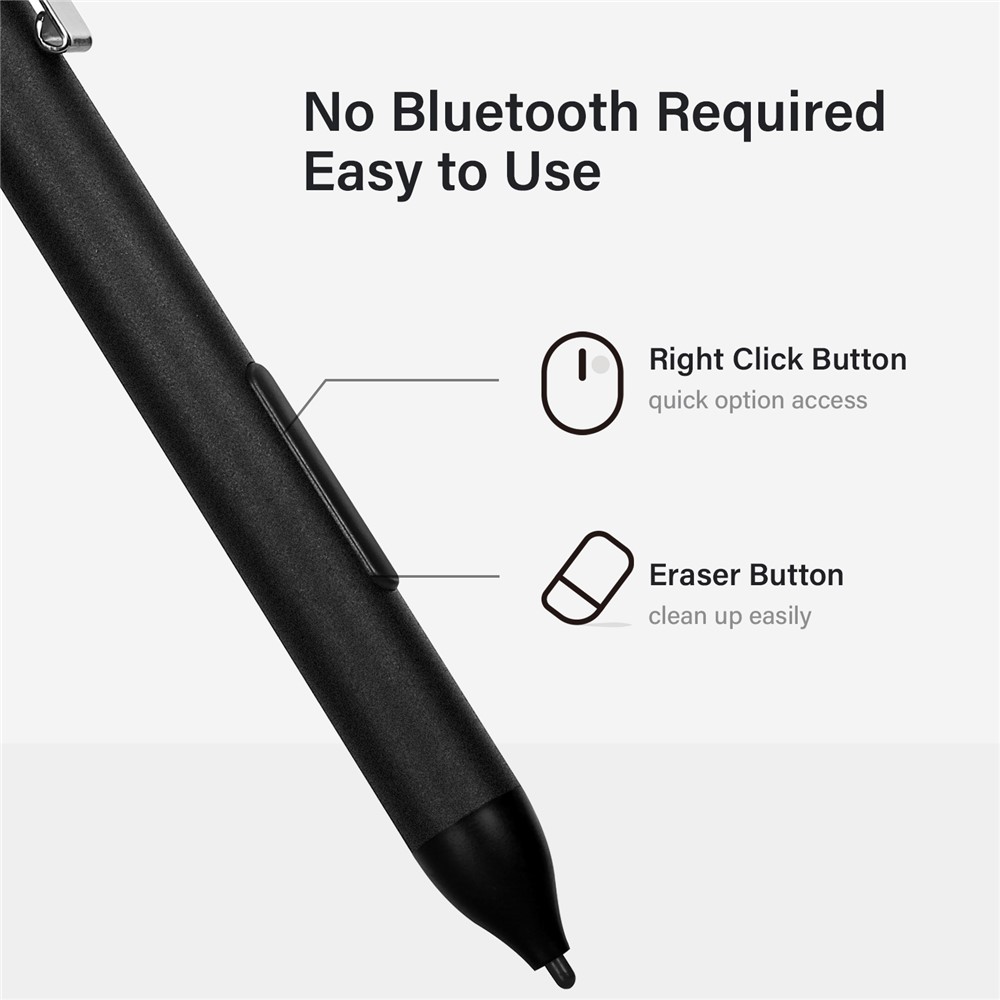 Laptop Stylus Pen with 1024 Levels of Pressure Points Tilt Sensitivity for Microsoft Surface Pro 3/4/5/6/7, Surface Book 2/1, Surface Laptop 1/2/3 - Black-5