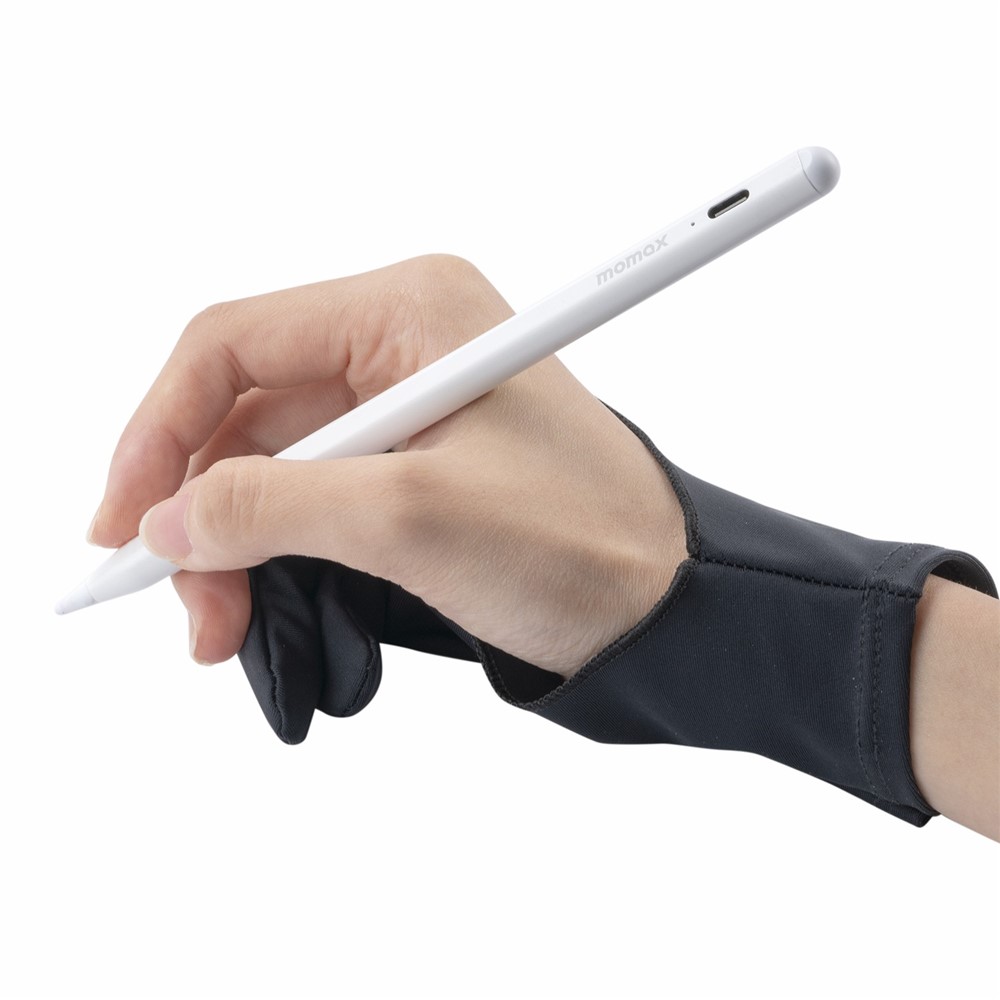 MOMAX ONE LINK Universal Active Capacitive Stylus Pen with Glove and Pen Tip Replacement - White-6