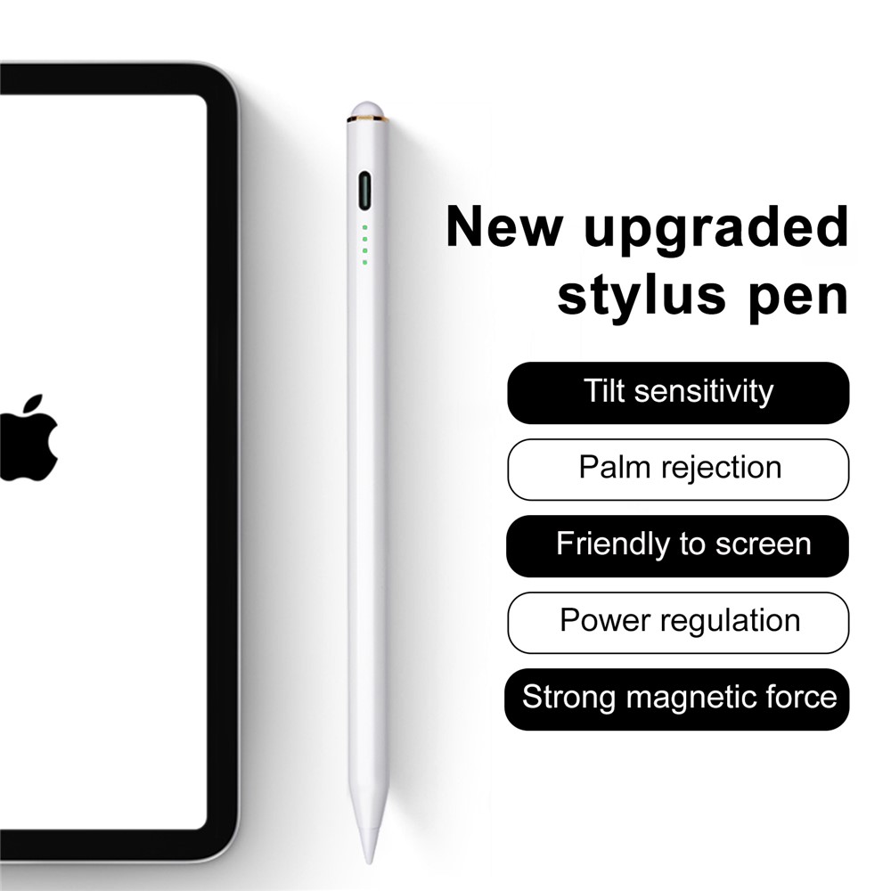 JOYROOM JR-X9 Active Capacitive Stylus Pen Palm Rejection Touch Screen Pencil with Spare Tip for iPad 2018 and Above - White-2