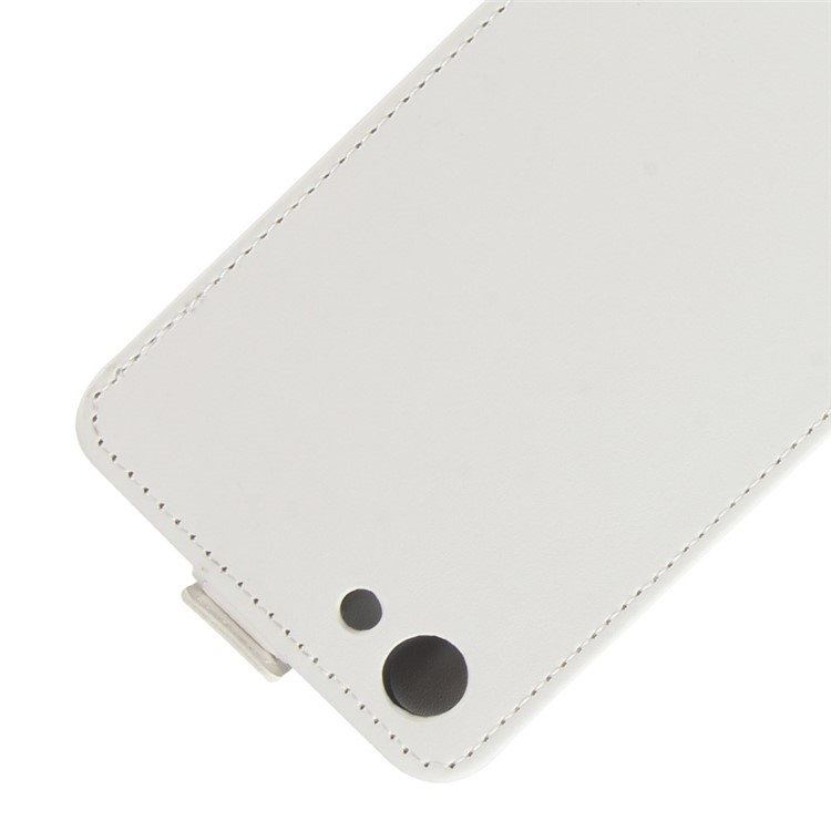 Crazy Horse Leather Vertical Flip Card Slot Mobile Case for OPPO A83 - White-3