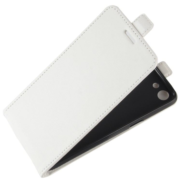 Crazy Horse Leather Vertical Flip Card Slot Mobile Case for OPPO A83 - White-4