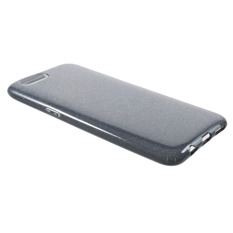 3-in-1 Glittery Powder Paper TPU + PC Hybrid Cover for OPPO R11 Plus - Black-3