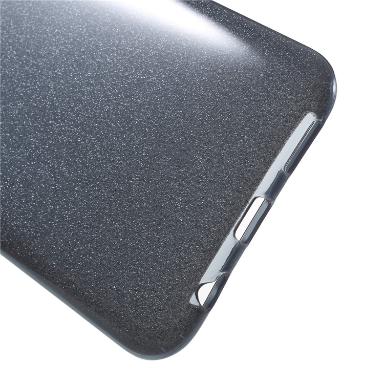 3-in-1 Glittery Powder Paper TPU + PC Hybrid Cover for OPPO R11 Plus - Black-4