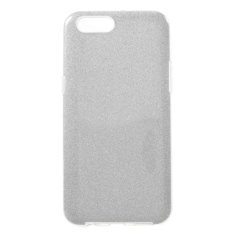 3-in-1 Glittery Powder Paper TPU + PC Hybrid Phone Case for OPPO R11 Plus - Silver-1