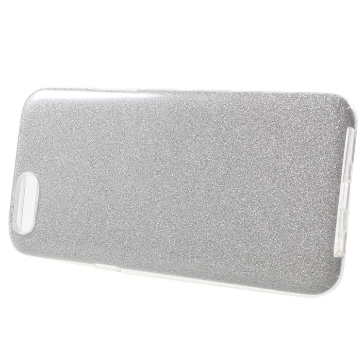 3-in-1 Glittery Powder Paper TPU + PC Hybrid Phone Case for OPPO R11 Plus - Silver-2
