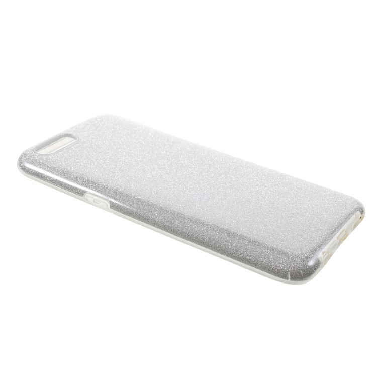 3-in-1 Glittery Powder Paper TPU + PC Hybrid Phone Case for OPPO R11 Plus - Silver-3