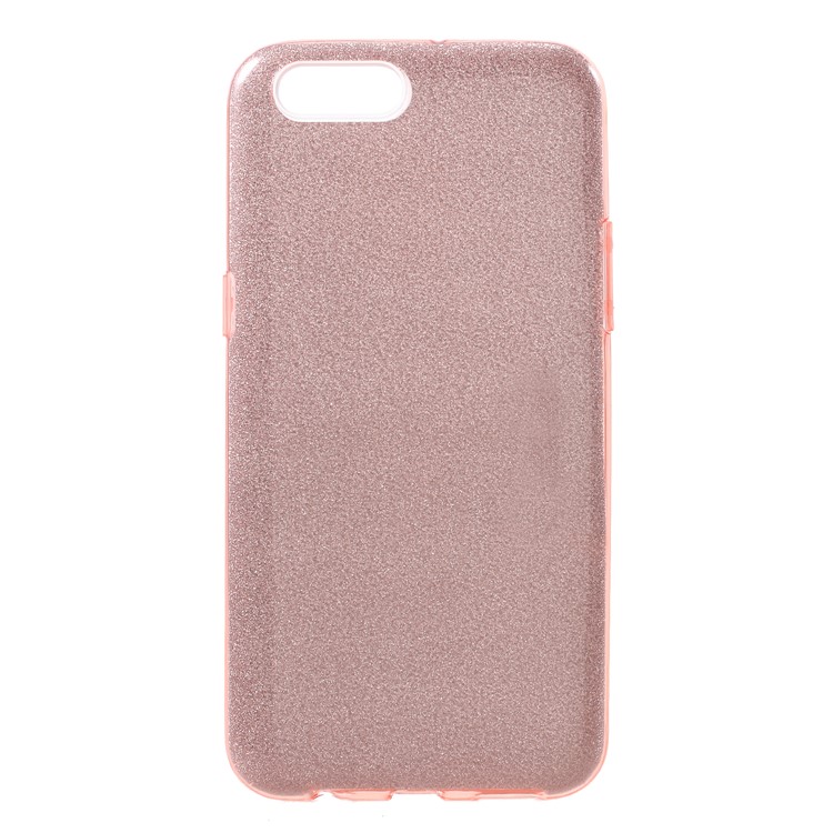 3-in-1 Glittery Powder Paper TPU + PC Hybrid Mobile Casing for OPPO R11 Plus - Pink-1