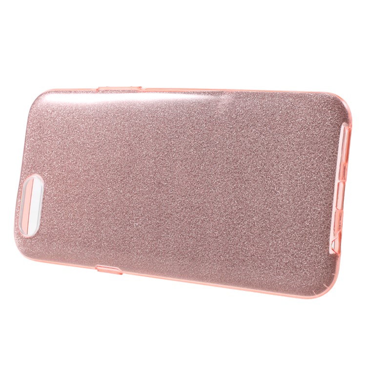 3-in-1 Glittery Powder Paper TPU + PC Hybrid Mobile Casing for OPPO R11 Plus - Pink-2