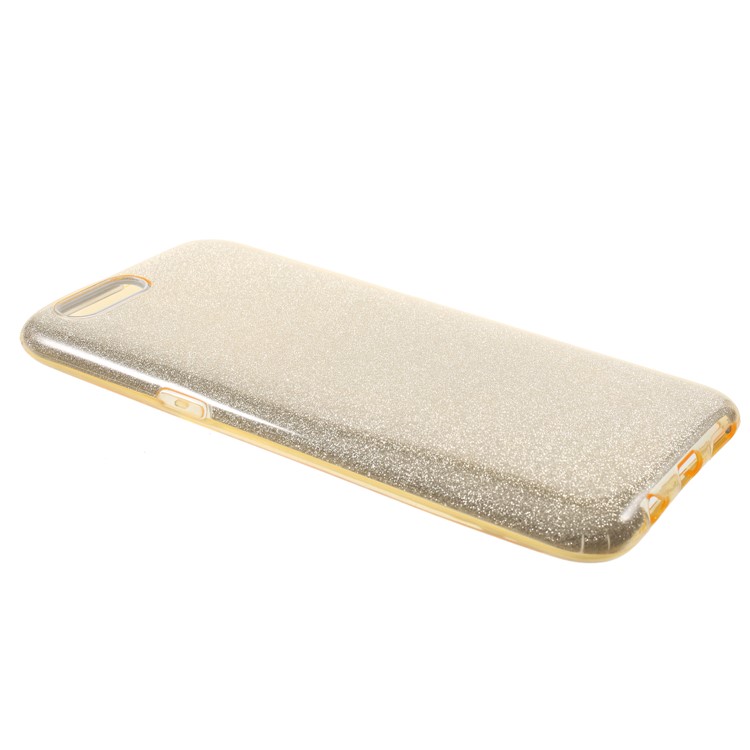 3-in-1 Glittery Powder Paper TPU + PC Hybrid Case Accessory for OPPO R11 Plus - Gold-2