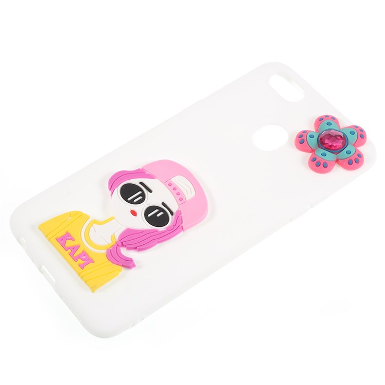 3D Cartoon Pattern Soft TPU Mobile Case for OPPO F5 - Fashion Girl-2