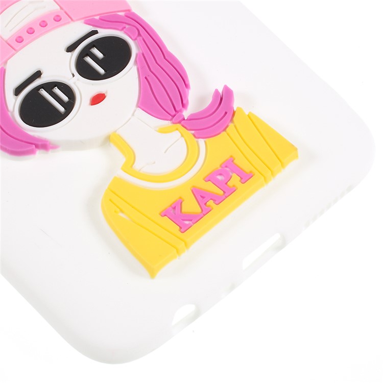 3D Cartoon Pattern Soft TPU Mobile Case for OPPO F5 - Fashion Girl-5
