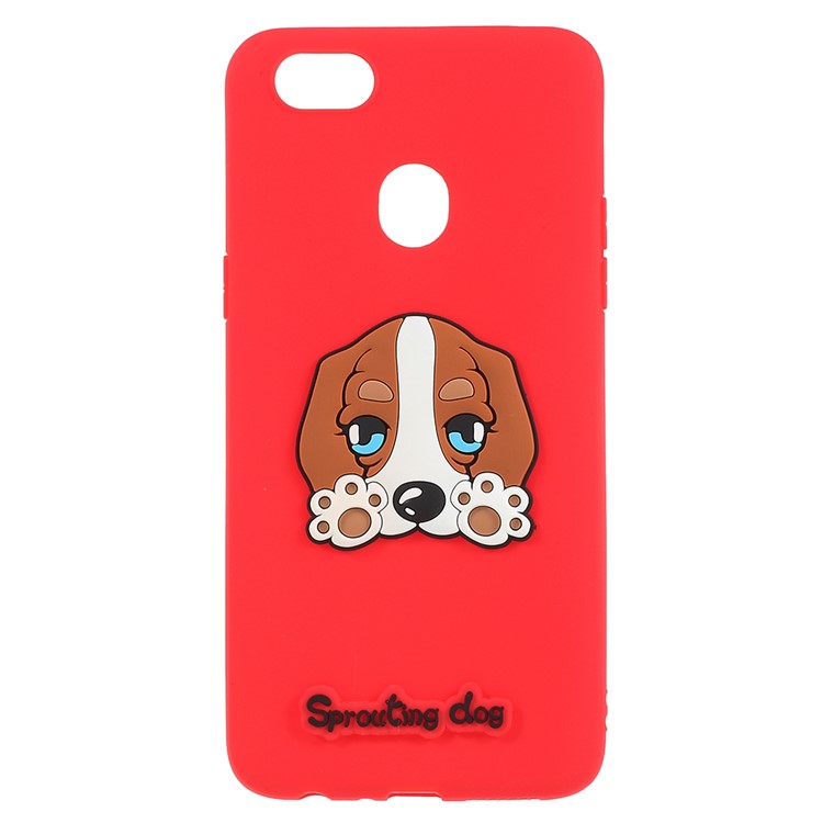 3D Cartoon Pattern Soft TPU Mobile Cover for OPPO F5 - Lazy Dog-1
