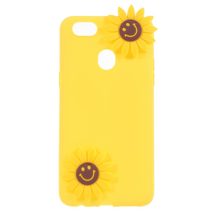 3D Cartoon Pattern Soft TPU Cell Phone Case for OPPO F5 - Sunflowers-1