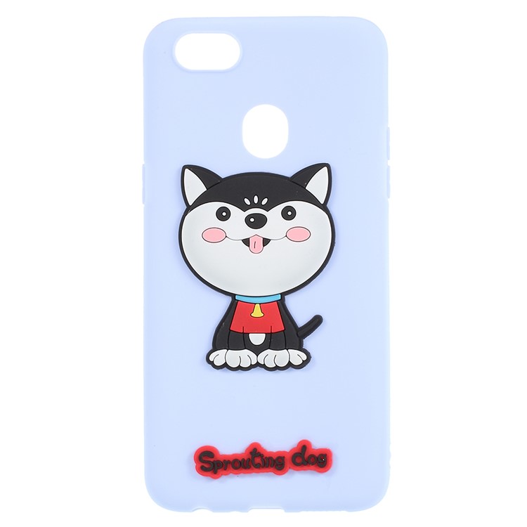 3D Cartoon Pattern Soft TPU Cell Phone Cover for OPPO F5 - Adorable Dog-1