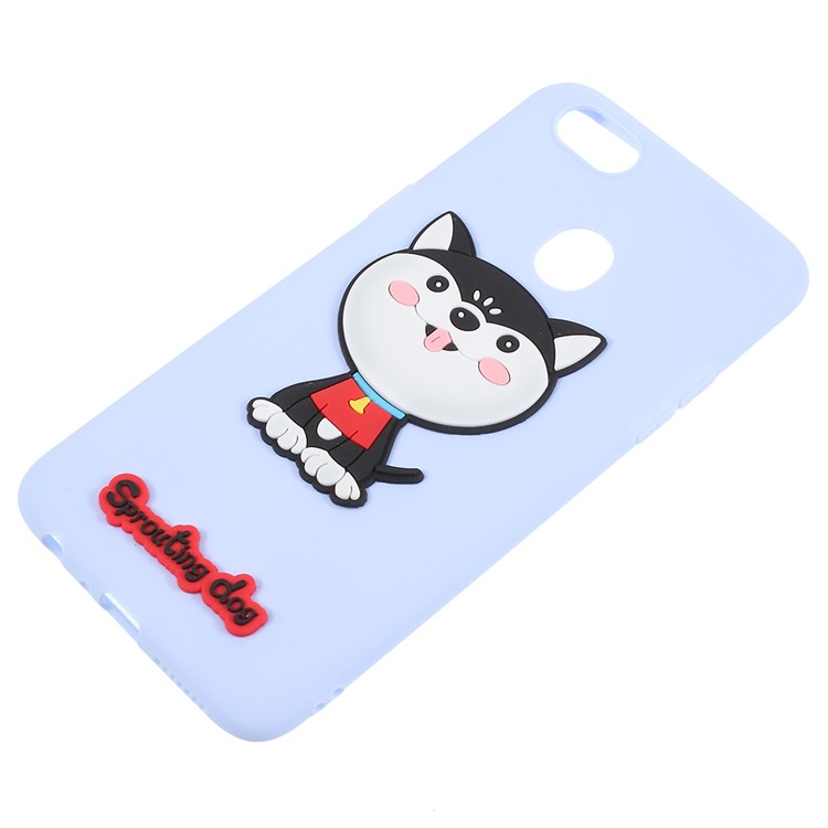 3D Cartoon Pattern Soft TPU Cell Phone Cover for OPPO F5 - Adorable Dog-2