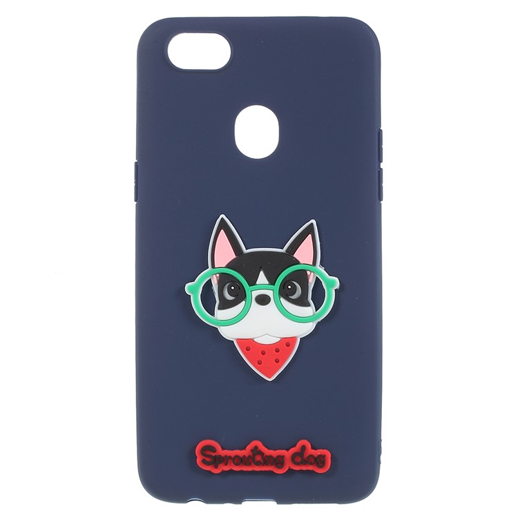 3D Cartoon Pattern Soft TPU Protective Case for OPPO F5 - Cool Dog-1