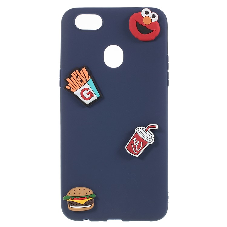 3D Cartoon Pattern Soft TPU Protective Cover for OPPO F5 - Fast Food-1