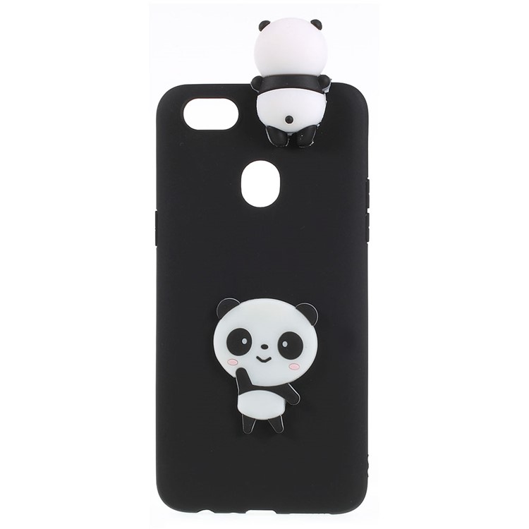 Cute 3D Cartoon Doll Pattern TPU Mobile Phone Case for OPPO F5 - Shy Panda-1
