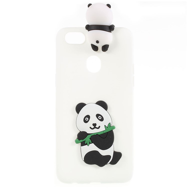 Cute 3D Cartoon Doll Pattern TPU Phone Case for OPPO F5 - Panda Eating Bamboo-1