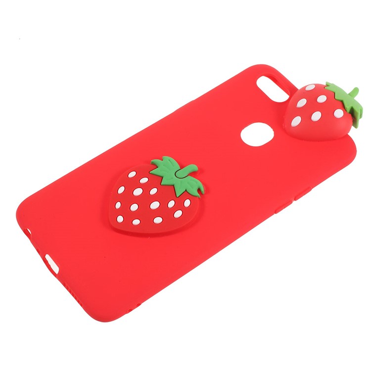 Cute 3D Cartoon Doll Pattern TPU Mobile Casing for OPPO F5 - Strawberry-2