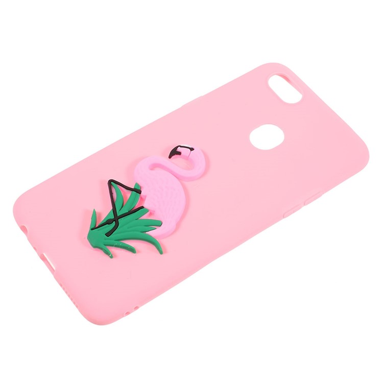 Cute 3D Cartoon Doll Pattern TPU Cell Phone Cover for OPPO F5 - Flamingo-2