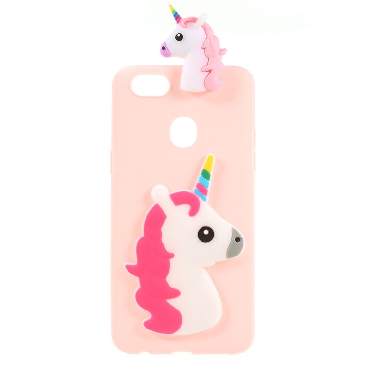 Cute 3D Cartoon Doll Pattern TPU Mobile Cover for OPPO F5 - Unicorn-1