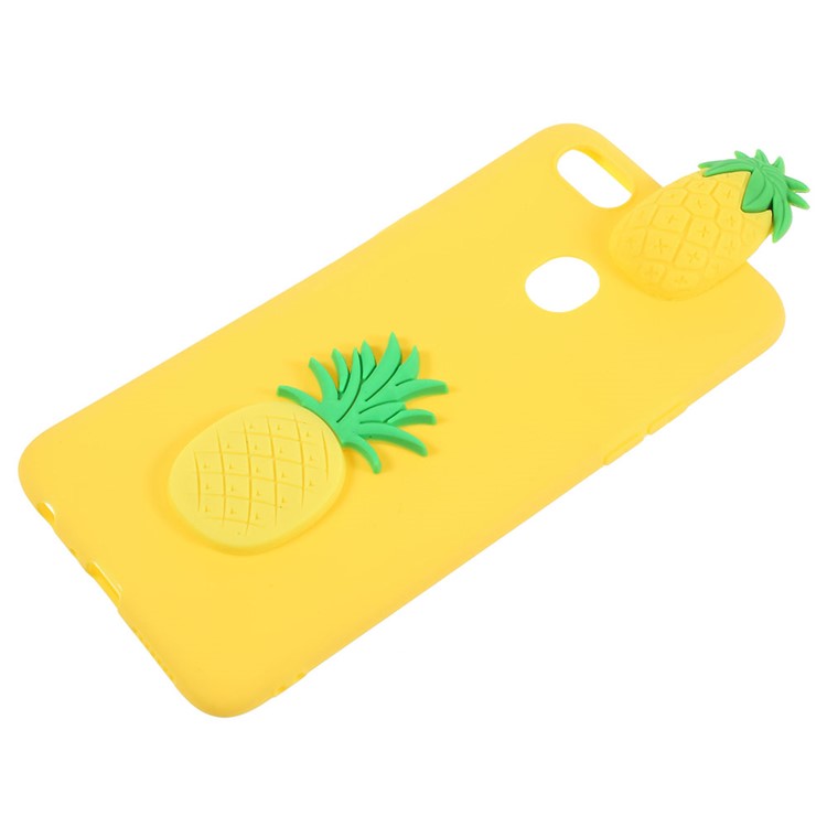 Cute 3D Cartoon Doll Pattern TPU Back Phone Shell for OPPO F5 - Pineapple-2