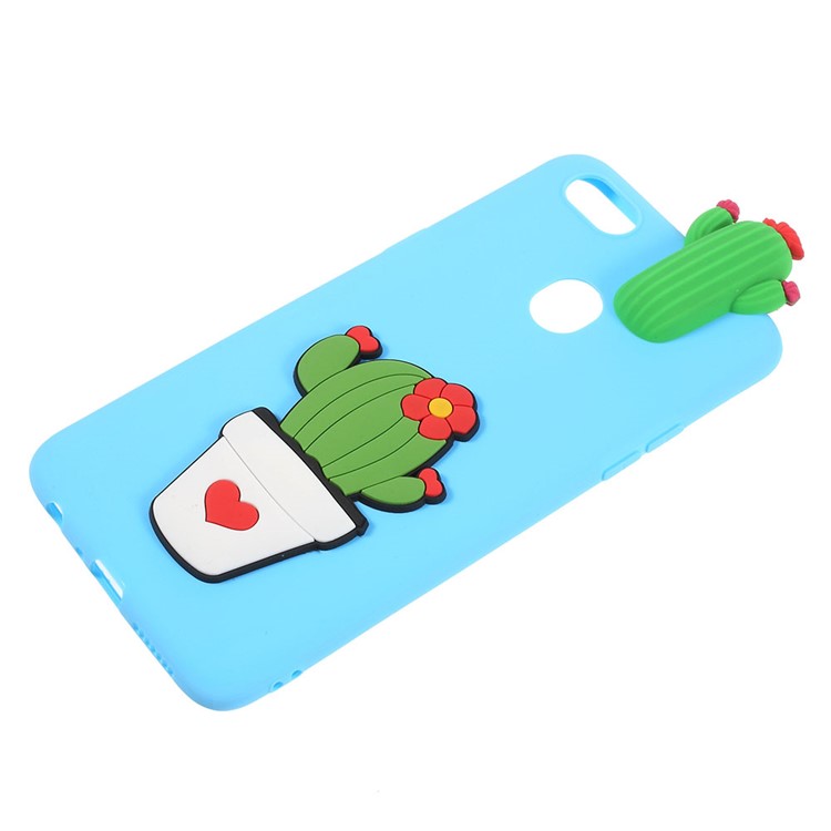 Cute 3D Cartoon Doll Pattern TPU Mobile Shell for OPPO F5 - Cactus-2