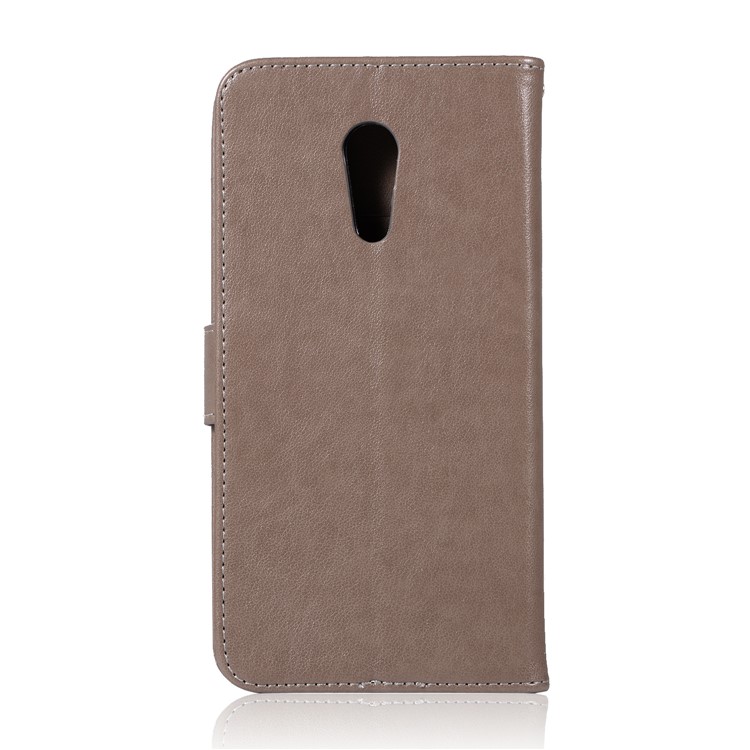 For vivo Xplay6 Imprint Owl Dream Catcher Wallet Stand Leather Cover - Grey-3